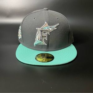 Florida Marlins New Era Fitted Hat 59Fifty 100th Anniversary Side Patch